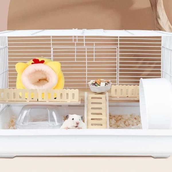 Pieces Mini Hamsterbädd, Marsvinsbäddar för Smådjur, Tecknad Djurform, Varm Sovbädd