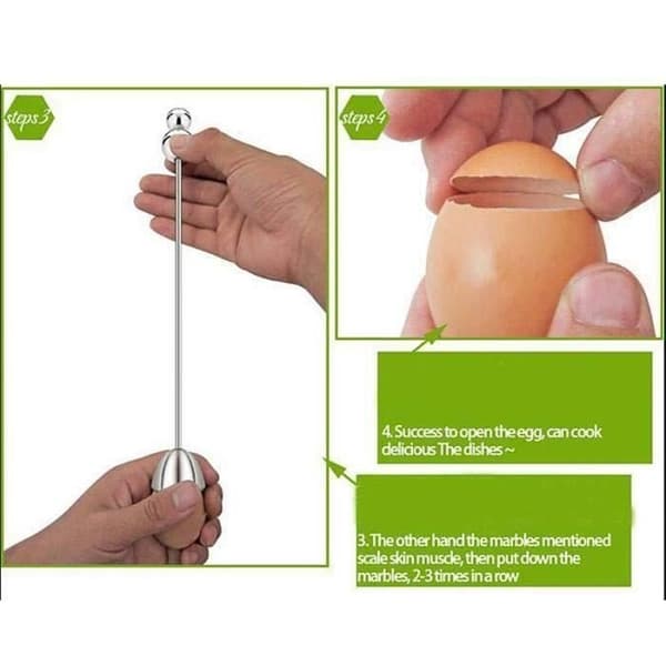WT01385-Tools Ny Rustfritt Stål Rå Eggeskall Topper Kutter Eggåpner