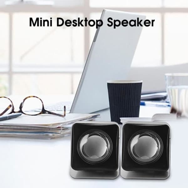 Zerone Datahøyttaler Mini Kablet Stereohøyttaler for Stasjonær Laptop USB 2.0 System