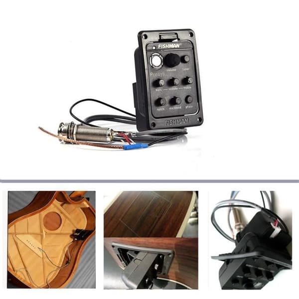 Dubbelmodell Mixningsmikrofon Gitarrförförstärkare EQ-tuner Piezopickup Beatgitarrtillbehör 301