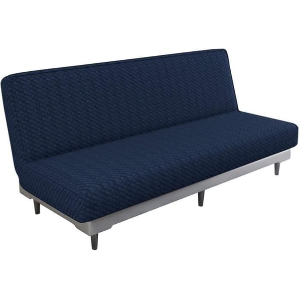 Bäddsoffaöverdrag, 3-sits soffaöverdrag Soffskydd armstödlös (marinblå)[x22450]