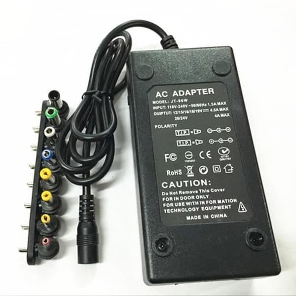Universaloplader - GOBRO - 96W - 8 stik - AC 110-240V - Kompatibel med bærbar computer