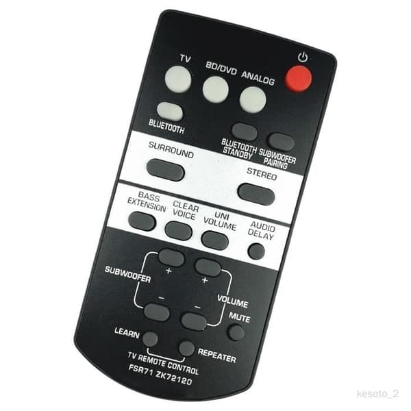 Erstatningsfjernkontroll for Yamaha YAS-203 lydplankesystem