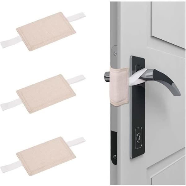 3-pack tyst dörrstoppare, tyst dörrstängningsdyna för lätta sovare, brusreducering