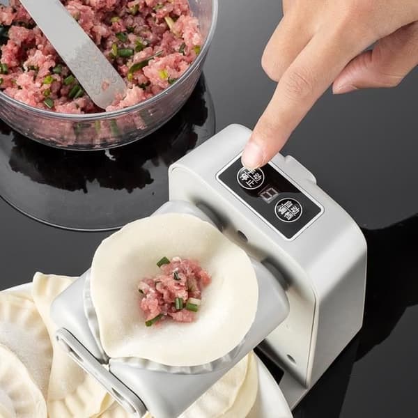 Elektrisk ravioliform, elektrisk dumplingform, gyozamaskine, dobbelthovedet ravioliform i rustfrit stål