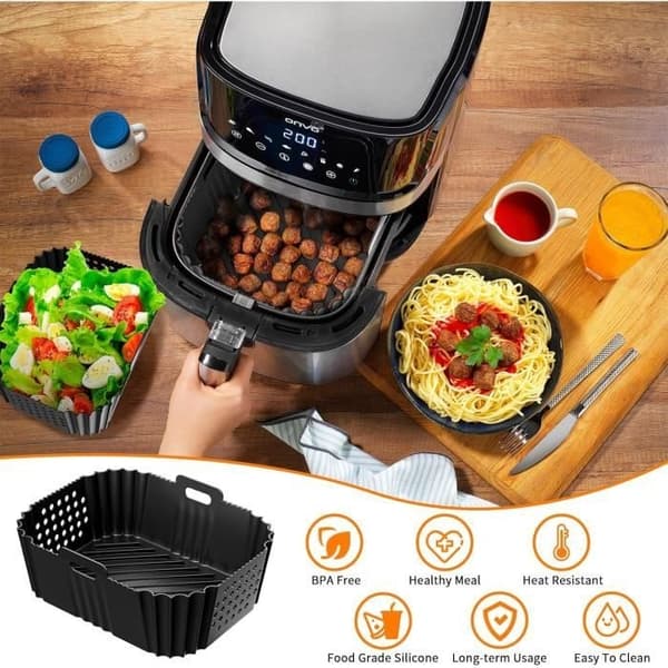 Silikonform - MARSEE - 2 stk - 19x15x7 cm - Kompatibel med Ninja Double Stack XL - Non-stick