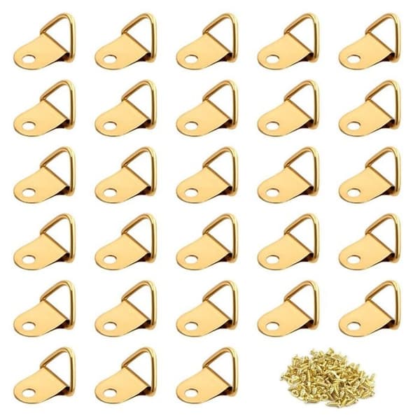 Triangulära krokar - GIGICIAL - 100-pack - Järn - Skruvmontering