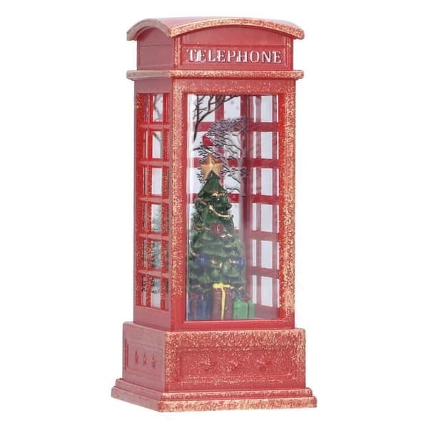 Julepynt - HURRISE - Telefonkiosk - Lysende - PVC - Blandet