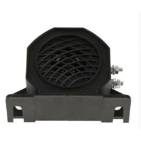 Retro biplydshorn med baklydsadvarsel, 110 dB, 12V/24V, 15W