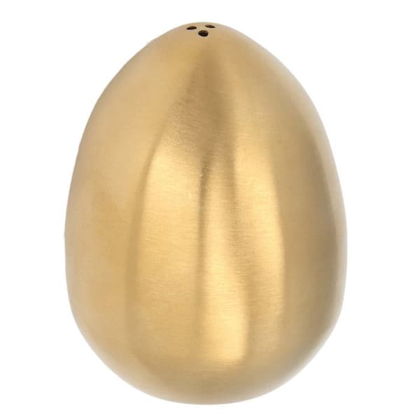 Ægkrydderiraster - Rustfrit stål - Æggeform - 5,5 cm - 7,5 cm - Guld