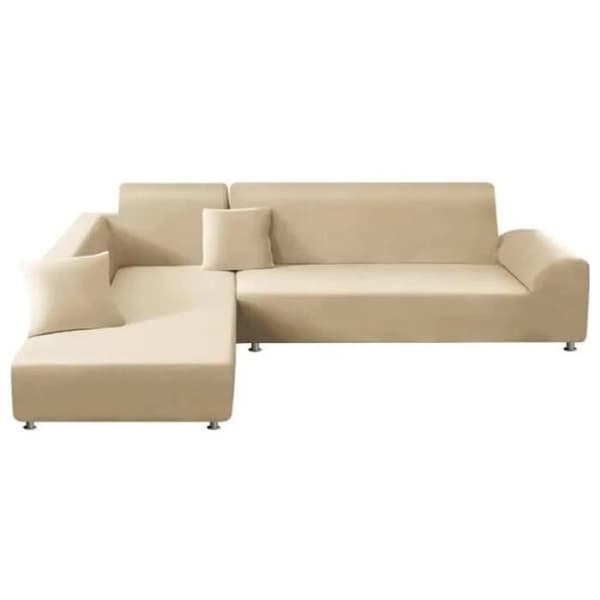 Sofatrekk - FOLAYA - Elastisk hjørnetrekk - Beige - 2/3-seter - Moderne design