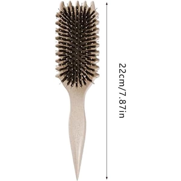 Bounce Curl Brush, vildsvinehårbørste Stylingbørste til udredning, formning og definition af krøller