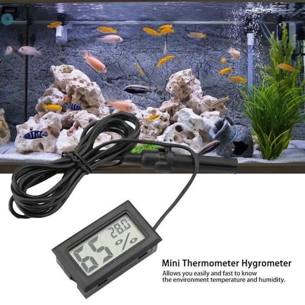 Termometer Hygrometer Digital LCD-skærm Termometer Måling Temperaturtester til Akvarium