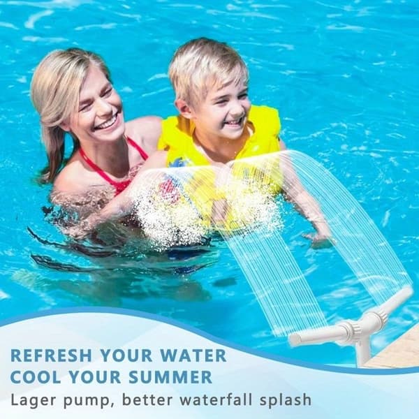 PVC-sprinklersystem för pool, högtrycksfontän med justerbart munstycke, trädgårdsfontän