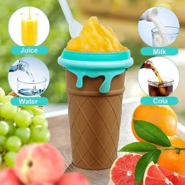 Slush Maker Squeeze Cup Fryst Slush Machine Rolig Kopp Gör Läckra Milkshakes Isbitsmaskin