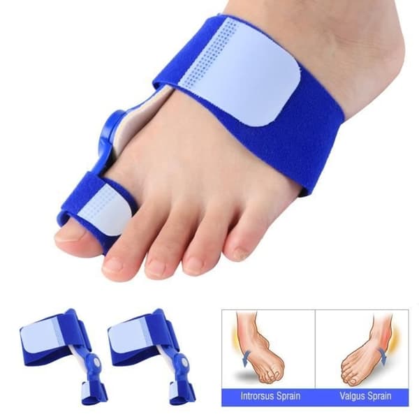 (Hvit, Blå) Hallux Valgus-korrigerer for voksne - ZERODIS - Hallux Valgus-separator - Hvit - Blå