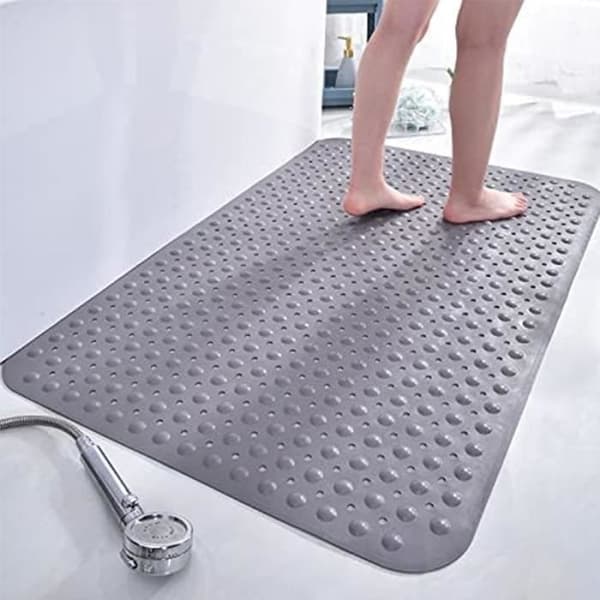 (grå) 80*80 cm sklisikker gummidusjmatte - ITOOBE - Grå - Silikon - Baderom