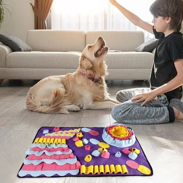 Hunde-snufflemåtte, interaktiv godbidsmåtte til hunde, hunde-gravlegetøj, berigelsesfodermåtte