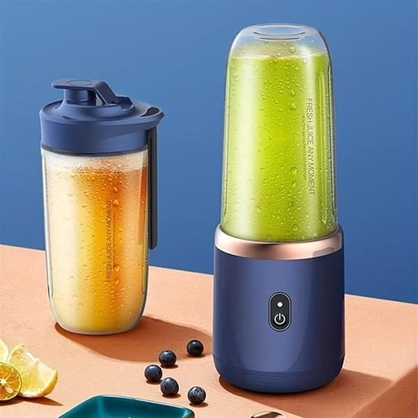 (Pink) Juicer - DIFFERENTLY - Bærbar - 400ml - Ledningsfri - 304 Rustfrit Stål