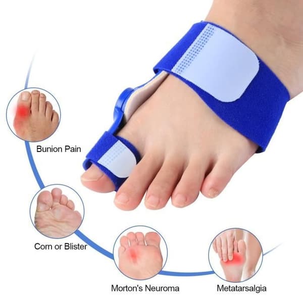(Vit, Blå) Vuxen Hallux Valgus-separator - ZERODIS - Hallux Valgus-separator - Vit - Blå