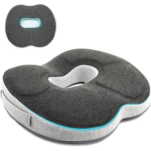 Donutformet ortopædisk pude mod decubitus - Effektiv lindring af hæmorider, prostatasmerter (Grå)