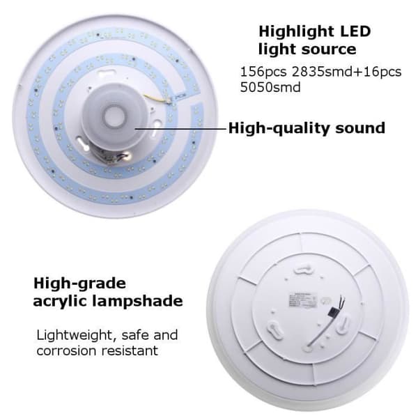 TEMPSA Moderne LED Lysekrone 172SMD - 24 W - Bluetooth - 40 cm