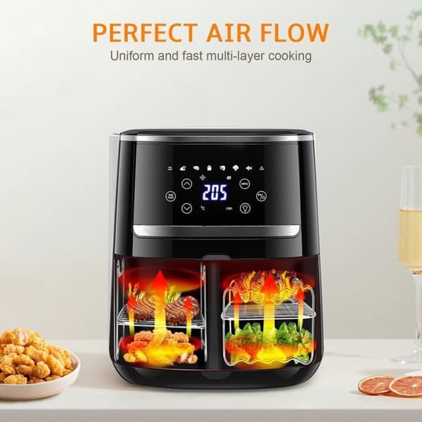 Tilbehør til airfryer, Tilbehør, XL dobbelt tilbehørssæt til 7,6L-9,5L, Tilbehør til airfryer
