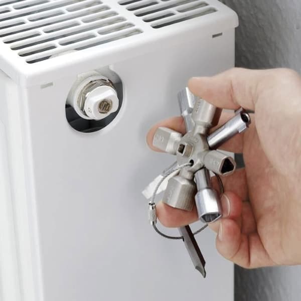 (Grå) TWINKEY® universalnøgle til styreskabe med 8 stikkontakter - KNIPEX - 001101