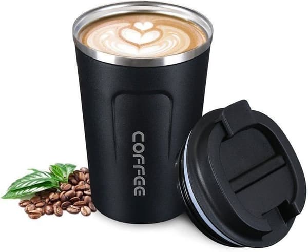 380 ml isolerad kaffemugg, resemugg, isolerad kopp för kaffe och te på språng