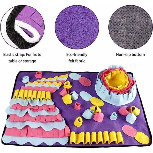 Stor Hunde Snuffle Mat - Interaktiv Snuffle Mat - Forbedrer Kæledyrs Lugtesans