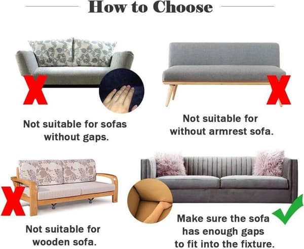 (Ljusgrå) 2-sits stretchsoffa, sofföverdrag med armstöd, geometrisk design, ljusgrå [SFT22]