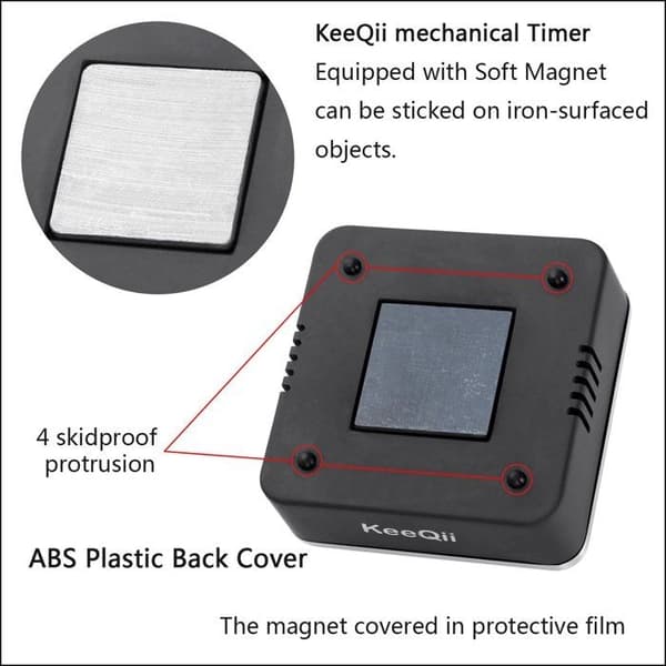 Kökstimer, 60-minuterstimer med 80dB ljudlarm, magnetisk nedräkningstimer (ny timer)