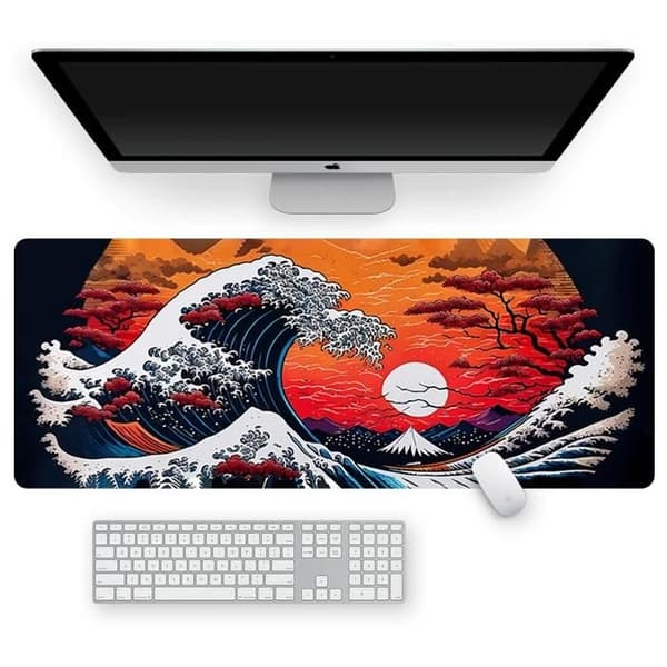 Tykk skrivebordsunderlag - Sunset Wave musematte