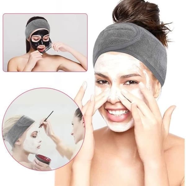 Ansigtsmakeup-pandebånd, vaskbart hår, makeup-hårbånd til kvinder, til spa, yoga, sport, makeup,
