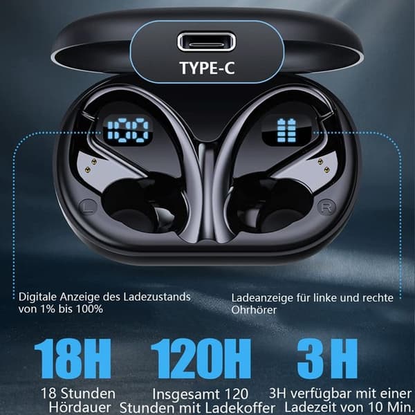 Vattentäta 5.3 Over-Ear Bluetooth-hörlurar