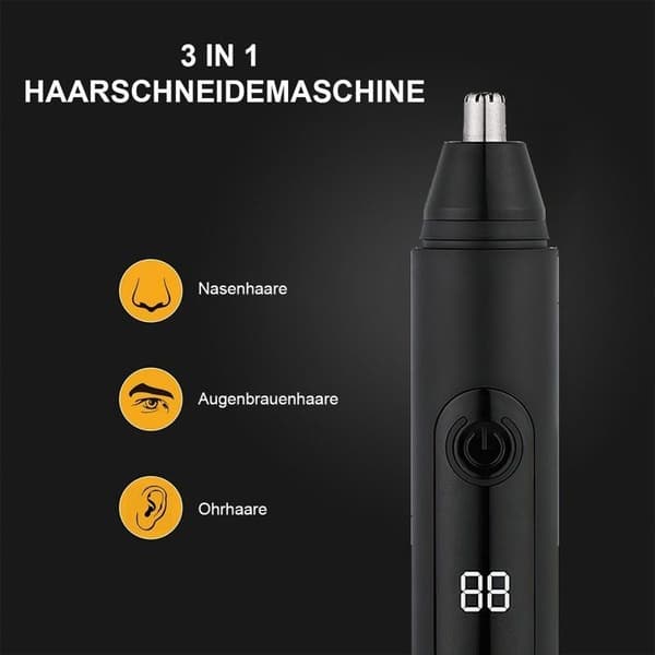 Näs- och öronhårstrimmer 5W elektrisk näshårstrimmer, tyst drift (50dB)