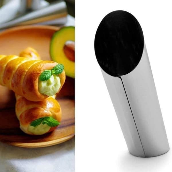 (Sølv) Bageform - Cannoli-rør i rustfrit stål - Sæt med 12 - 2,5 cm x 12,5 cm