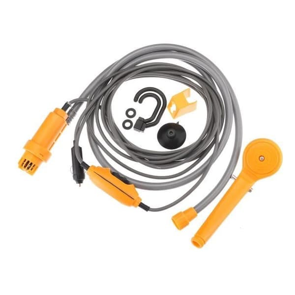 12V Bærbar Bilbruser - Orange - Flowhastighed 2,5 L/min - Tilbehør Medfølger