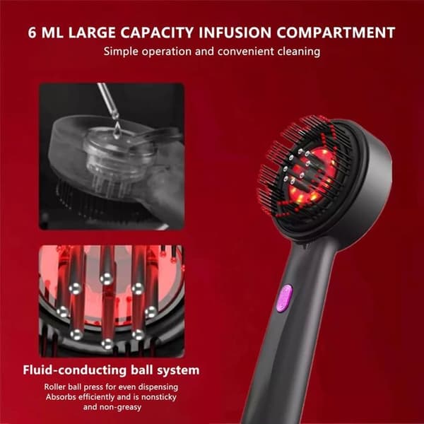 Hårbottenmassagekam Hårväxtkam Massager Rödljusterapi Massageborste