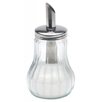 sukkerskål i glas