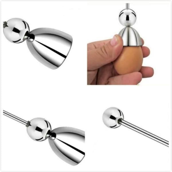 WT01385-Tools Ny Rustfritt Stål Rå Eggeskall Topper Kutter Eggåpner