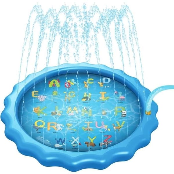 (Blå) Børnepoolmåtte - Splash Play - 170 cm - Luftsprinkler - Blå