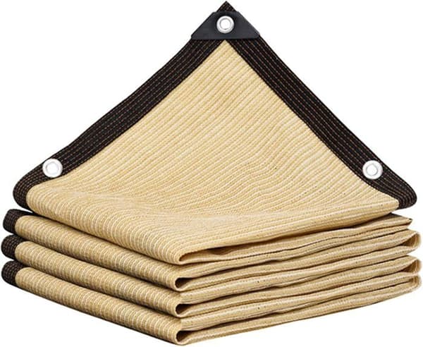 (beige) Skuggsegel - AIMOONSA - 2m x 4m - Beige - Högdensitetspolyeten - UV-resistent