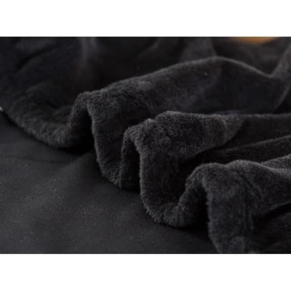 (Sort) 2-personers veloursofabetræk 145-185 cm elastisk spandex tykt sofabetræk