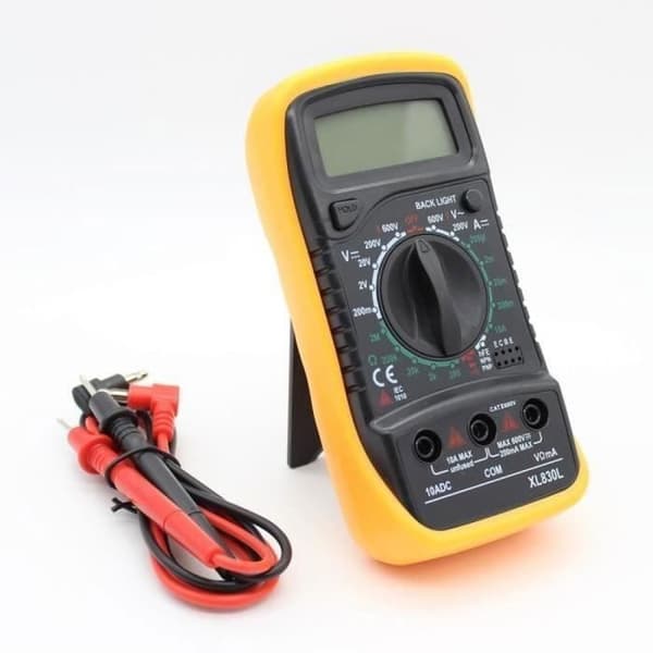 Multimeter Amperemeter Voltmeter Digital Elektrisk Tester med LCD-skjerm 600v