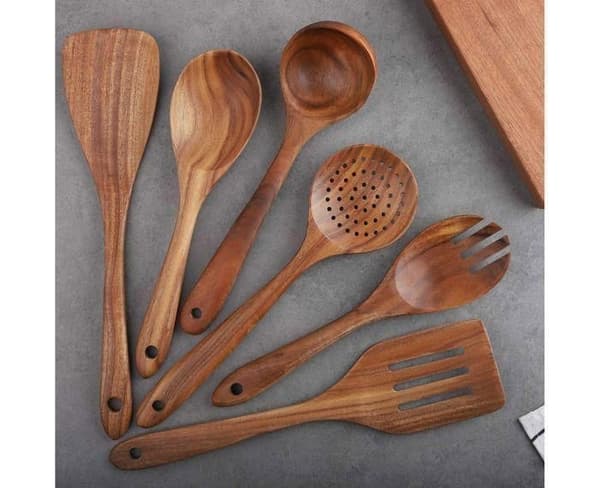 Köksredskap - Ej specificerat - 7-delat set *3 - Trä - Non-stick - Modernt