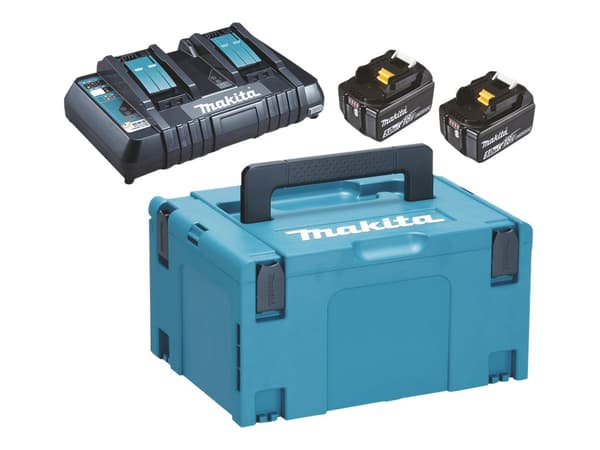 Makita 197629-2 Batteripaket 2 x BL1850B + DC18RD