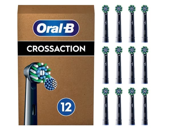 Oral-B Pro CrossAction Børstehoveder Sort, 12 stk.