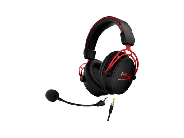 HyperX Cloud Alpha Kablet Høretelefoner Sort Rød