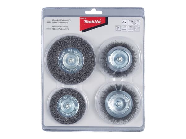 STÅLBØRSTESÆT 6MM 1/4" (4)